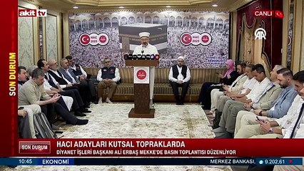 Diyanet İşleri Başkanı Ali Erbaş Mekke'de basın toplantısı düzenledi