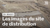Les images du nouveau site de distribution d’aide alimentaire voulu par Israël