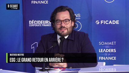 SOMMET DES LEADERS DE LA FINANCE - ESG : le grand retour en arrière ?