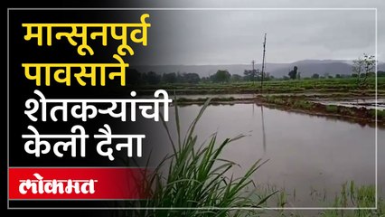 शेतात पाणी साचल्याने शेतकऱ्यांची कामे खोळंबली...