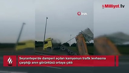 Kazanın görüntüsü ortaya çıktı! Hafriyat kamyonu...