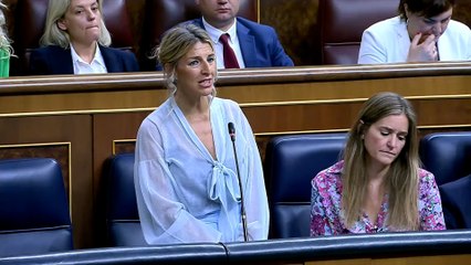La ausencia de Sánchez y Montero al control del Congreso colocan a Yolanda Díaz en la diana del PP por la corrupción