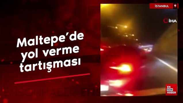 Maltepe’de yol verme tartışması: Önünü kesti, aracını yumrukladı