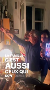 Retrouvailles entre les membres de William à midi chez William Leymergie et Sophie Davant à Paris.