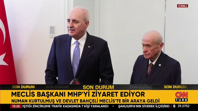 TBMM Başkanı Numan Kurtulmuş ve MHP lideri Devlet Bahçeli bir araya geldi: Yeni süreç başlamıştır