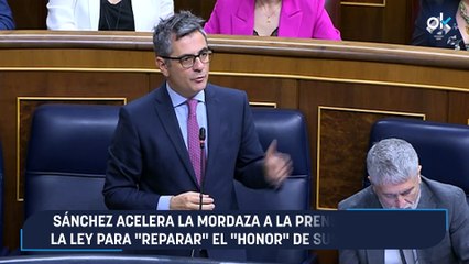 Sánchez acelera la mordaza a la prensa: prepara la ley para "reparar" el "honor" de sus imputados