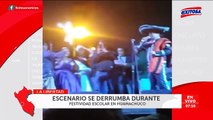 La Libertad: Escenario se desploma en plena actividad escolar y deja 12 heridos en Huamachuco