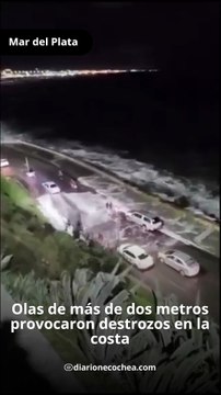 Olas de más de dos metros causaron destrozos en Mar del Plata