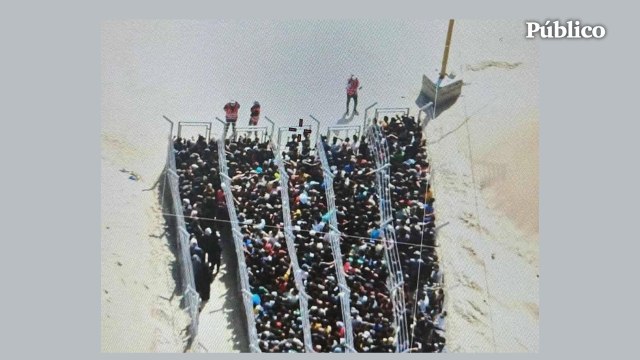 Cientos de palestinos intentan acceder al reparto de ayuda humanitaria entre alambradas y disparos del Ejército israelí