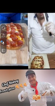 crispy French bread pizza #youtube #instagram #facebook #bishoy #instgram #chef #cheffood #chefbishoy #youtube