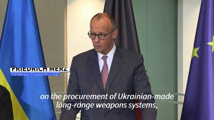 Merz says Germany will help Ukraine produce long-range weapons