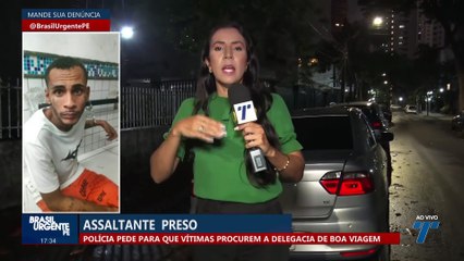 Assaltante preso: polícia pede para que vítimas procurem a delegacia de Boa Viagem