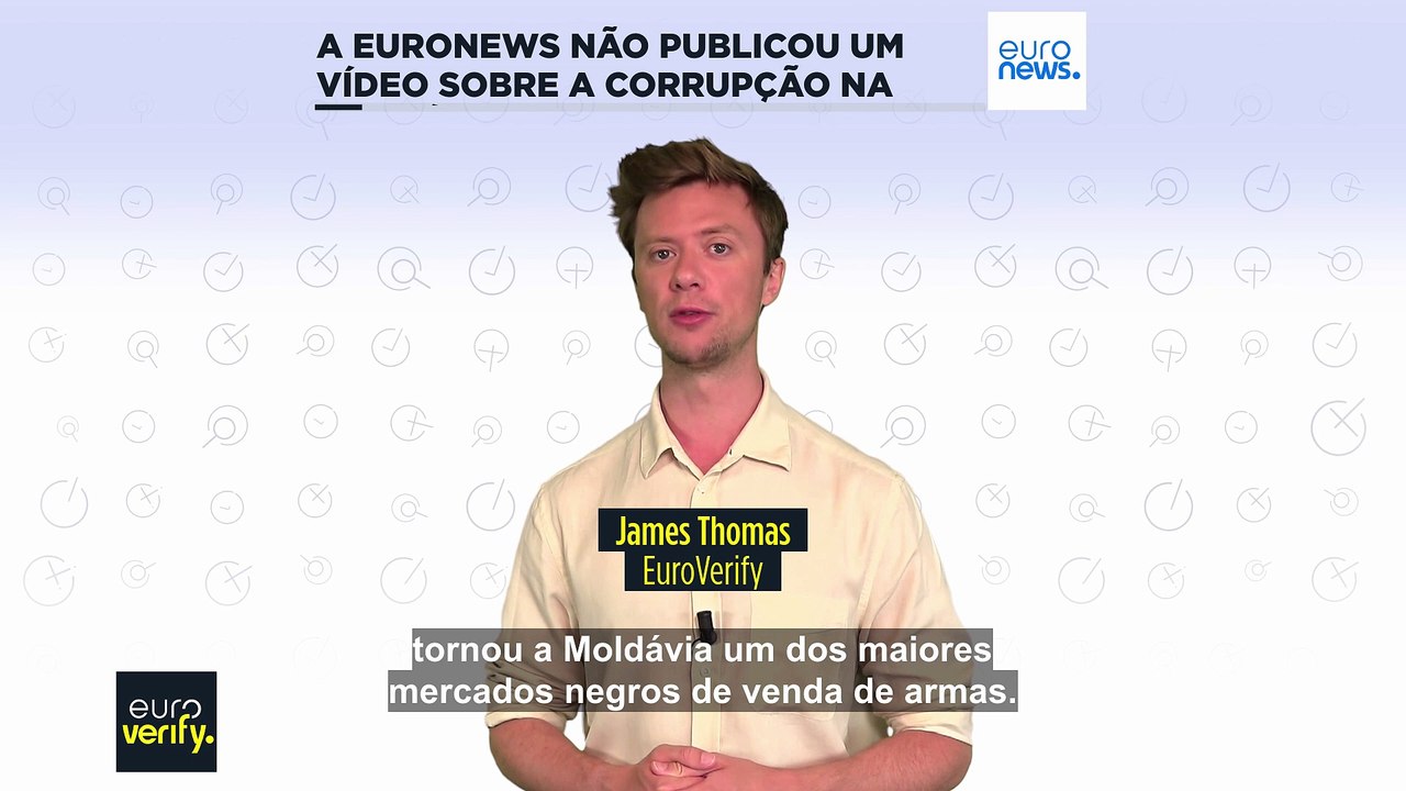 Não, a Euronews não publicou um vídeo sobre a corrupção na Moldova