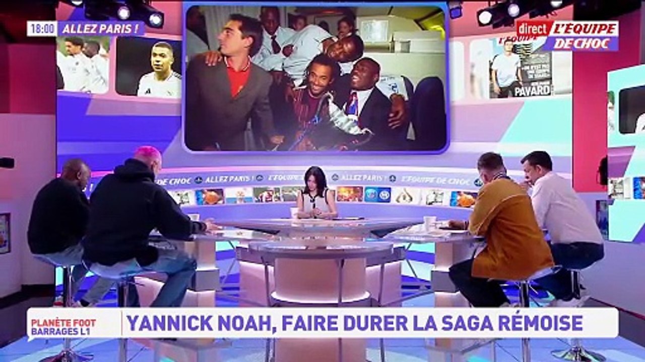 Yannick Noah a rendu visite au Stade de Reims avant le barrage retour contre Metz - Foot - Ligue 1 - Reims