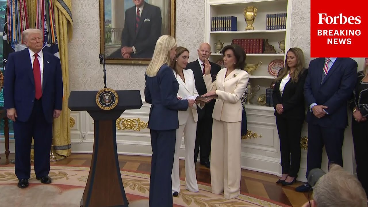 Jeanine Pirro, Interim US Attorney For D.C., Sworn In By Attorney General Pam Bondi In Oval Office