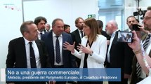 Metsola, presidente del Parlamento Europeo, visita il caseificio 4 Madonne