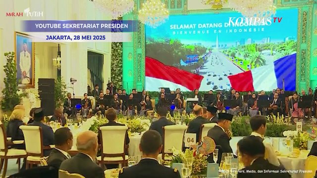Tari Piring Ramaikan Jamuan Makan Malam Presiden Prabowo dan Presiden Macron