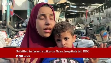 Israeli strike kills dozens sheltering in Gaza school, officials say ｜ BBC News