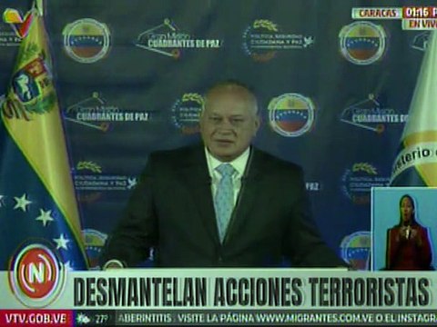 Vpdte. Sec. Diosdado Cabello: Nosotros vamos con la Constitución y con la ley de por medio