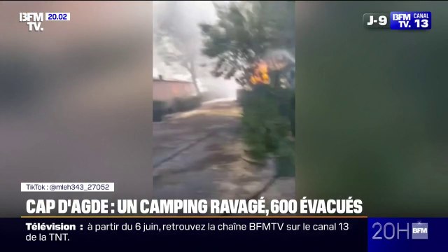 Ça pétait dans tous les sens : le témoignage de vacanciers évacués lors de l'incendie dans un camping au Cap d'Agde