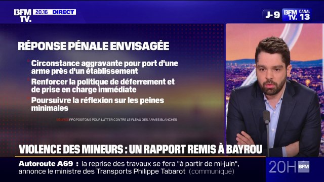 Vente interdite, vidéoprotection devant les écoles... Ce que préconise le rapport remis à François Bayrou sur les mineurs et les armes blanches