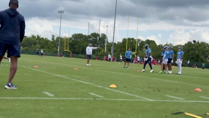 Titans WRs James Proche II, Bryce Oliver, Van Jefferson, Xavier Restrepo, Chimere Dike, and Elic Ayomanor were seen running drills at OTAs today