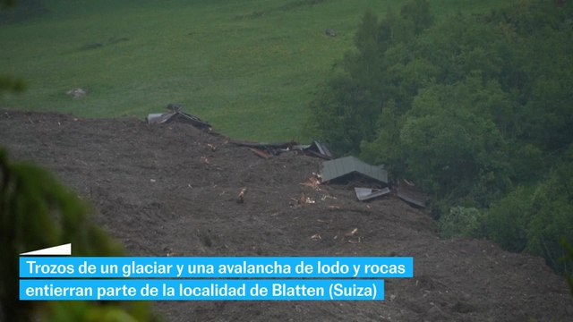 Un glaciar entierra parte de la localidad suiza de Blatten