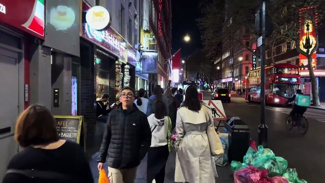 London, England 🏴 Central London Night Walk Little Ben to Soho 4K HDR