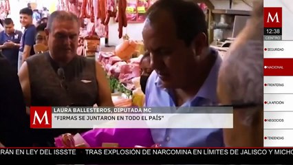 Laura Ballesteros encabeza entrega de 23 mil firmas en contra de Cuauhtémoc Blanco