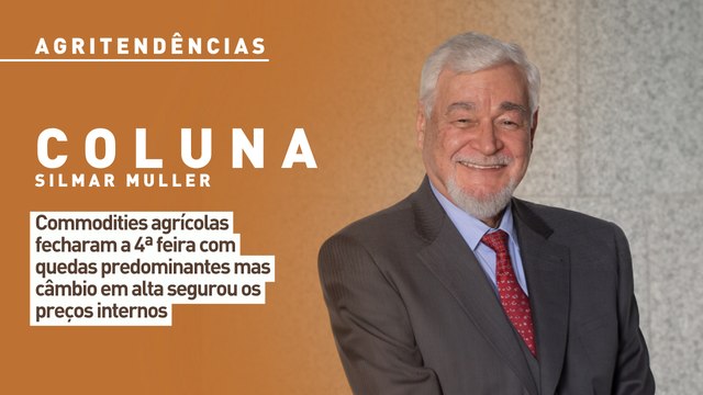 Commodities agrícolas fecharam a 4ª feira com quedas predominantes mas câmbio em alta segurou os preços internos