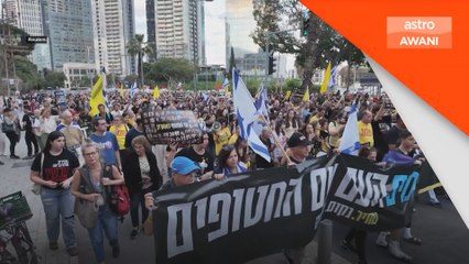 Rakyat Israel berhimpun sempena 600 hari penahanan tebusan