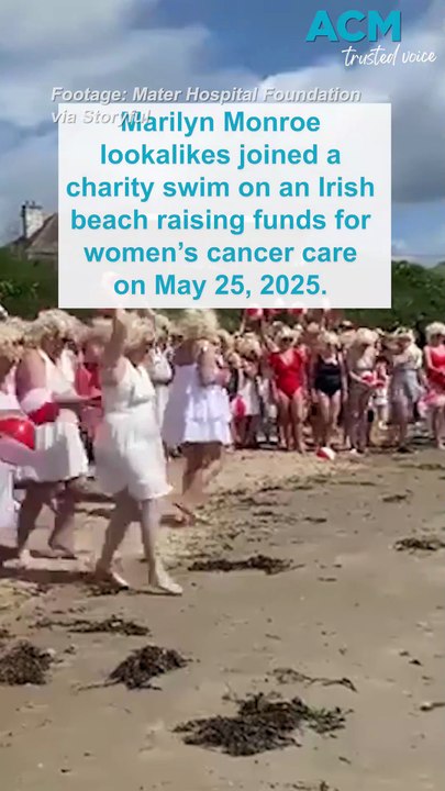 Hundreds of Marilyn Monroe lookalikes take the plunge for Irish hospital charity