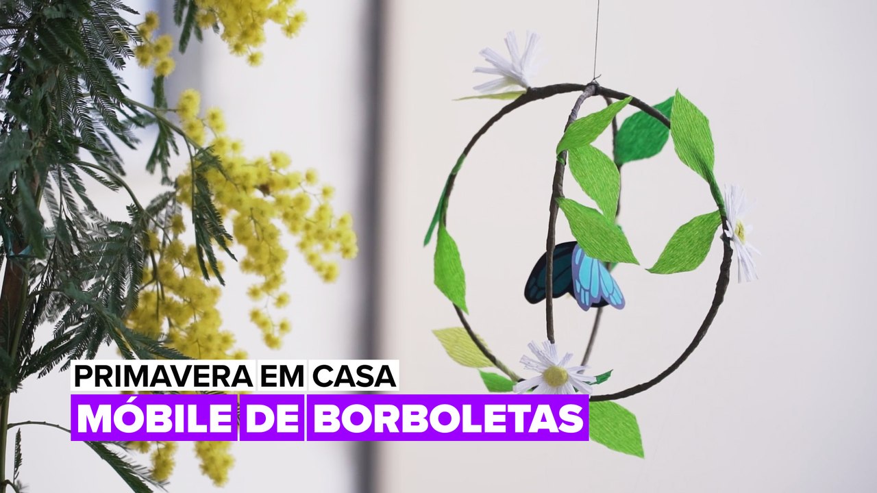 Primavera em Casa: Móbile de Borboletas
