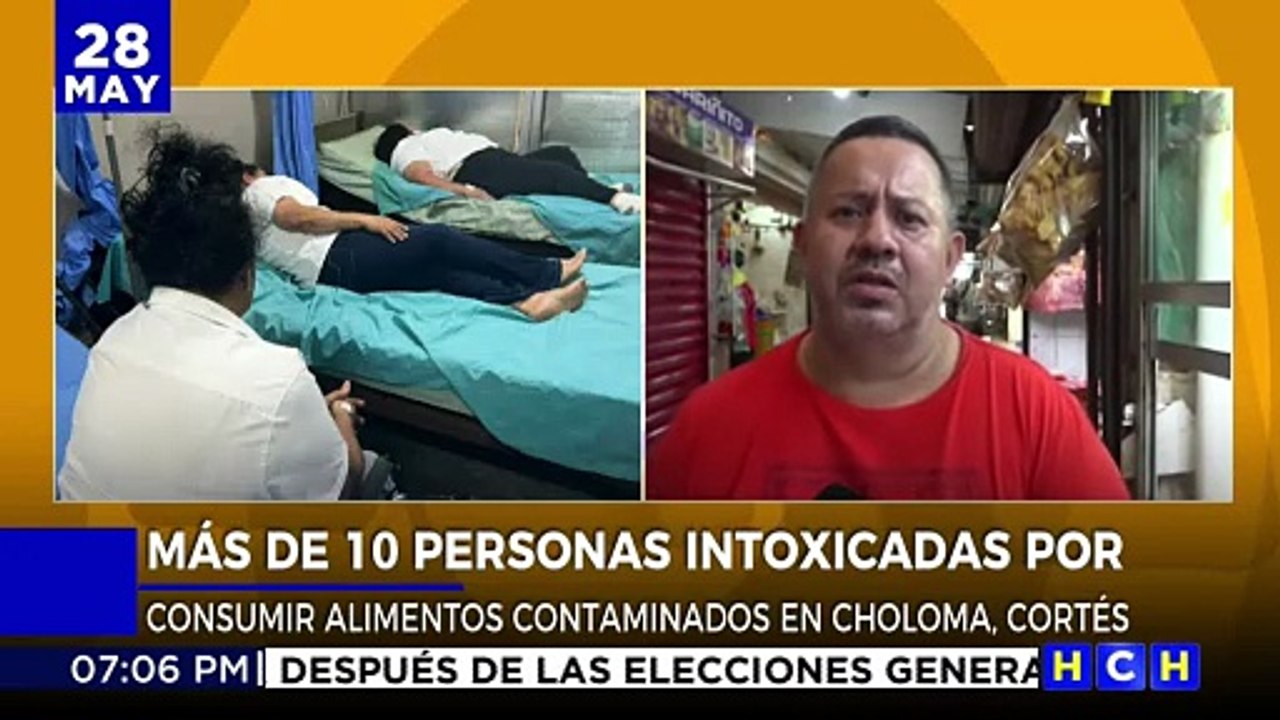 Más de diez personas intoxicadas por consumir alimentos contaminados en Choloma, Cortés