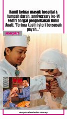 Hamil keluar masuk hospital & tumpah darah, anniversary ke-14 Fedtri hargai pengorbanan Nurul Anati. 'Terima kasih isteri bersusah payah...'