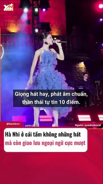 Hà Nhi không chỉ hát mà còn giao lưu ngoại ngữ cực mượt