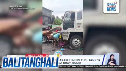 3, sugatan matapos araruhin ng fuel tanker ang 4 na sasakyan sa Brgy. Busay | Balitanghali