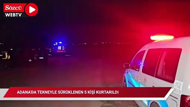 Adana'da tekneyle sürüklenen 5 kişi kurtarıldı; suya düşen Emirhan aranıyor