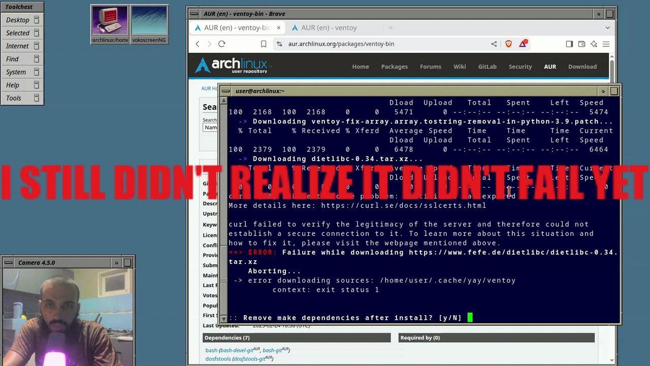 Ventoy setup on Arch Linux and making bootable USB flash drive
