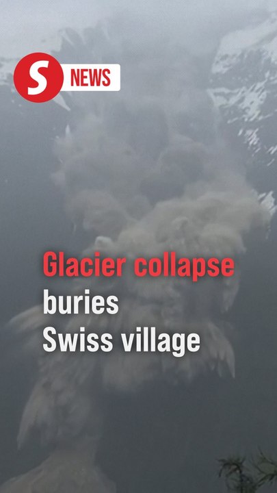 Swiss village buried under pile of rocks after glacier collapse