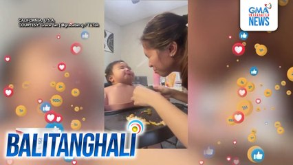 Mommy, kuwelang nabugahan ng tubig sa mukha ng kaniyang baby | Balitanghali