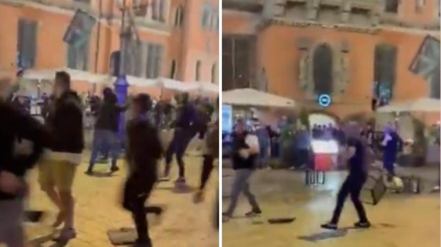 Scontri a colpi di sedie e sgabelli tra i tifosi di Betis e Chelsea