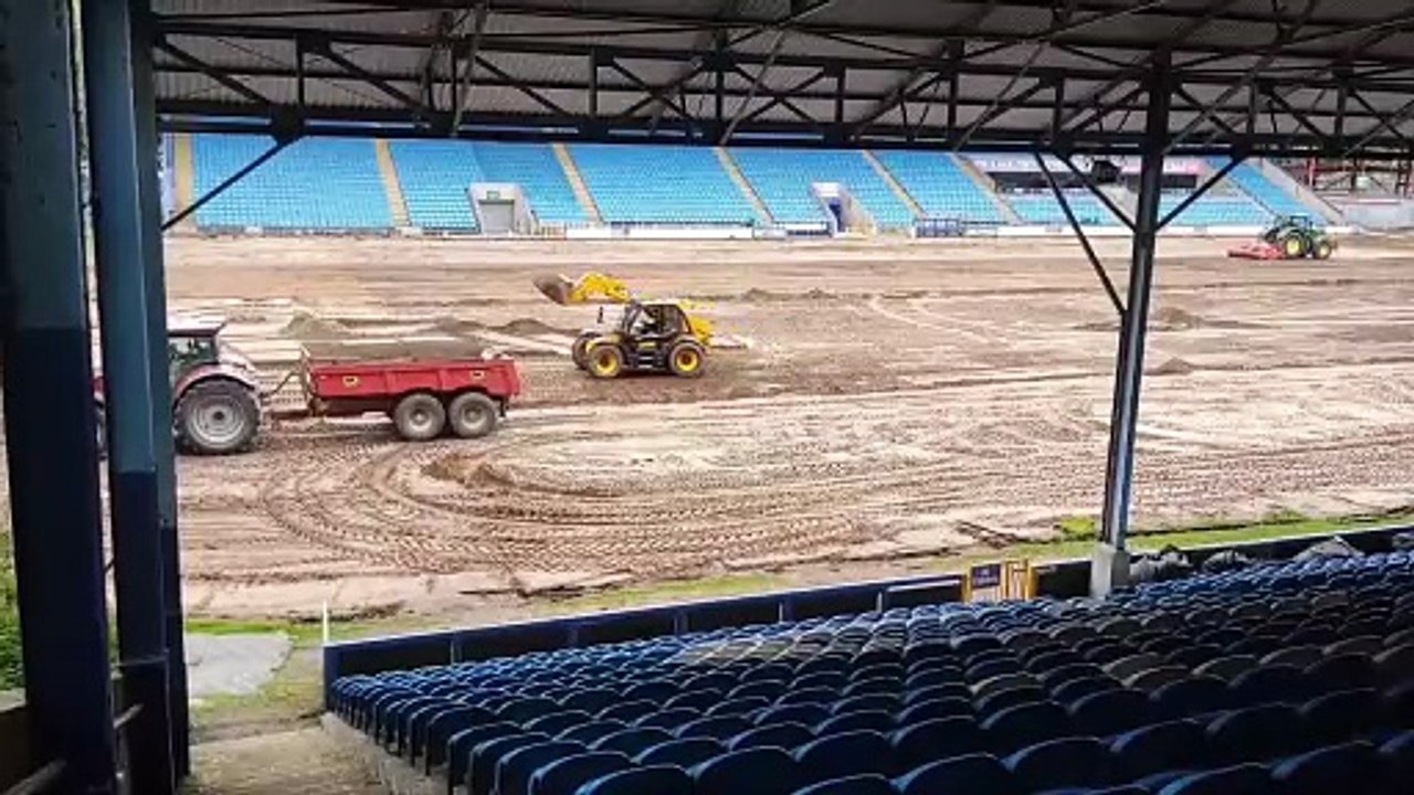 Pitch work starts at The Shay