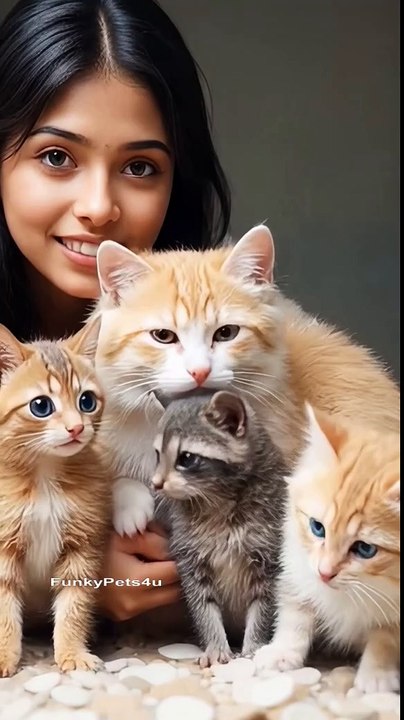 Very beautiful girls enjoying with their pets - FunkyPets4u  #funnypets #cats #petlovers #petvideos