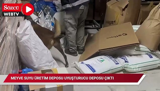 Meyve suyu üretim deposu uyuşturucu deposu çıktı