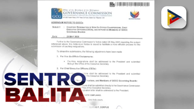 Mga opisyal ng GOCCs, pinagsusumite na rin ni PBBM ng courtesy resignation
