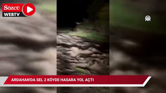 Ardahan'da sel 2 köyde hasara yol açtı