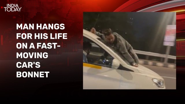 Video: Mumbai man clings to bonnet of fast-moving car in road rage incident