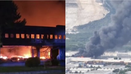 Nola, inferno di fuoco all'Interporto: scuole chiuse e aria irrespirabile (29.05.25)