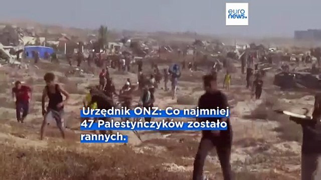 ONZ: tłumy Palestyńczyków podczas dystrybucji pomocy w Gazie, chaos i dziesiątki rannych